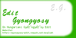 edit gyongyosy business card